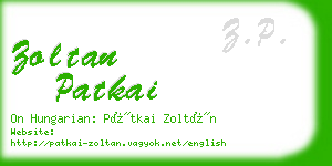 zoltan patkai business card